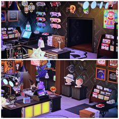 there are two pictures of the same room in this video game, and one shows what it looks like