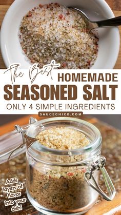 Seasoned Salt Recipe Finishing Salts Recipes, Diy Seasoning Salt, Diy Season Salt, 21 Salute Seasoning Recipe, Homemade Season Salt, Soul Seasoning Recipe, Diy Seasoned Salt, Smoked Salt Recipe, Herbed Salt Recipe