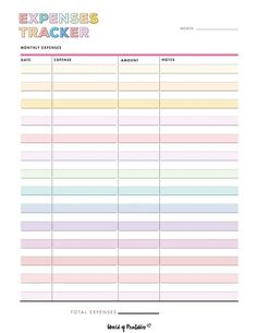 a printable exercise tracker with the words,'exercises tracker'in pink and blue