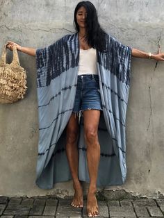 1 Long Kimono Dress, Long Oversized Cardigan, Tie Dye Swimsuit, Beach Tunic, Beach Kimono, Kimono Vintage, Summer Kimono, Black Kimono, Beach Wear Outfits