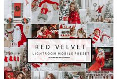 the red velvet lightroom mobile preset is available for all types of christmas decorations