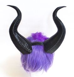 "The bands-rings were added by the model who shared these photos with us therefore WILL NOT BE INCUDED This is our largest model of the maleficent horns featuring growth ridges, a wider base and real feel \"gator bumping\" on the front and rear. Durable and ultra light weight, they are attached to a headband for easy on, easy off. They are weightless on your head and will not slide down, so they look and feel amazing! These measure at about 12.5 inches high, the curve measures at 14\" and 5\" in Black Novelty Costume Accessories For Fantasy Events, Fun Black Costume Accessories For Cosplay, Black Costumes For Halloween And Fan Conventions, Halloween Black Costumes For Fan Conventions, Black Novelty Costumes For Themed Events, Black Themed Costumes For Fan Conventions, Black Fandom Costume Accessories For Halloween, Halloween Fandom Black Costume Accessories, Black Fandom Costume Accessories For Costume Party