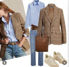 Tweed Jacket Outfit, Colored Sneakers, Transitional Outfits, Looks Jeans, Jacket Outfit Women, Friday Outfit, Classic Style Outfits, Grooming Tips