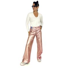 Pink metallic pants to have all the fun! It features a metallic finish cotton blend, belt loops, wide legs, button fly fastening, and a classic five-pocket. The shiny and sparkly colorful accessories on the belt area will be an eye-catching detail to these fun pants. Care: Dry Clean Only Composition: 90% Cotton 10% Metalic Urban Contemporary, Metallic Pants, Fun Pants, Colorful Accessories, Price Match, Mens Jewelry Bracelet, Coat Dress, Independent Designers Fashion, Inspirational Gifts