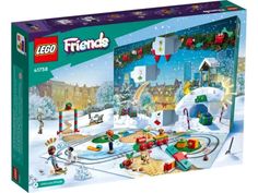 the lego friends winter village playset is packed with toys and accessories, including an ice rink