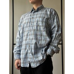 Burberry Vintage Blue Nova Check Shirt Size Large Great Condition, Little Invisible Stain Perfect Cozy Shirt In A Light Color Authentic Burberry Shirts For Men, Blue Nova, Burberry Shirts, Burberry Vintage, Check Shirt, Casual Shirts For Men, Casual Button Down Shirts, Light Colors, Burberry