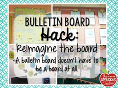 bulletin board with text that says bulletin board hack re - imagine the board, a bulletin board doesn't have to be a board at all