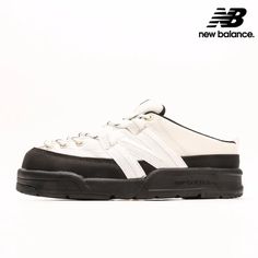 New Balance CRV Mule V2 Shoes 'Beige Black' SD3205IB2 New Balance Mule, Cream Slip-on Sneakers For Streetwear, White Skate Shoes With Rubber Sole For Outdoor, Sporty Beige Closed Toe Sneakers, Outdoor Slip-on Skate Shoes With Rubber Sole, White Flat Heel Slip-on Sneakers For Streetwear, Beige Closed Toe Outdoor Sneakers, Sporty Closed Toe Sneakers For Streetwear, Sporty Streetwear Sneakers With Closed Toe