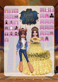 Dti Disney Princess, Dti Princess Outfit Ideas, Dti Duos Outfit, Dti Roblox Avatar, Yellow Dress To Impress, Dress To Impress Roblox Avatar, Dress To Impress Princess, Bambi Dress, Disney Duos