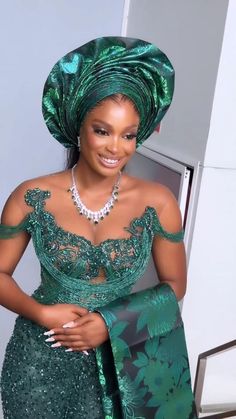 Green Asoebi, Nigerian Wedding Guest, African Prom Dresses Ankara, Nigerian Wedding Dress, African Party Dresses