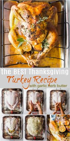 the best thanksgiving turkey recipe with garlic herb butter