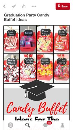 candy buffet ideas for the graduation party