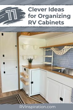 the kitchen is clean and ready to be used as a storage area for rvs