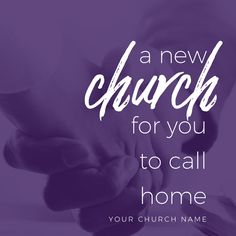 two people holding hands with the words a new church for you to call home