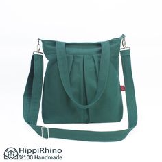 Green Bag Double Straps Washable Canvas Bag Diaper Hobo Handbags Tote Purse Everyday bag Gift For Her Evening Travel Bag Choose Your Color Vegan Purse, Multi Pocket Bag, Slouchy Hobo Bag, Hobo Tote Bag, Vegan Purses, Cotton Handbag, Canvas Purse, Crossbody Tote Bag, Handbags Tote