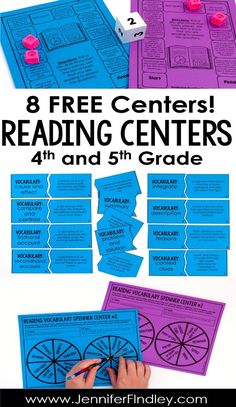 the 8 free centers for reading centers and 5th grade students to practice their math skills