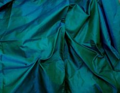 Fine Indian Silk Taffeta in Rich Green-teal or Peacock Green | Etsy Taffeta Fabric, Peacock Color, Natural Textiles, Silk Taffeta, Peacock Green, Rich Green, Wedding Fabric, Peacock Blue, Green Silk