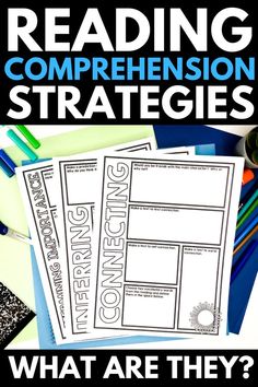 reading and writing worksheets with the words reading, comprehension, and strategies what are they?