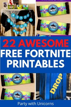 22 awesome free fortie printables for kids to use on their birthday party