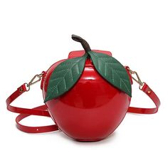 PRICES MAY VARY. pu leather Apple Shape, Cartoon Bag, Leather Clutch Purse, Apple Shaped, Retro Mode, Mini Crossbody Bag, Womens Crossbody Bag, Cute Bag, Brand Design