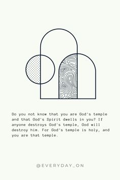 an image with the words, do you not know that you are god's temple?