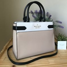 100% Authentic Kate Spade Staci Colorblock Medium Satchel Warm Beige Multi And Gold Hardware Brand New With Tags 10.5” (Width) X 8.5” (Height) X 5” (Depth). Medium Size Handles Are 5” Drop Long Shoulder Strap Included Coach Belt Bag, Kate Spade Staci, Red Satchel, Kate Spade Satchel, Leopard Bag, Kate Spade Shoulder Bag, Bags Kate Spade, Black Satchel, Black Leather Satchel