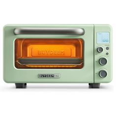 BUYDEEM 7-in-1 toaster oven would be your perfect addition to your kitchen countertop and helps you cook and bake with ease. This toaster oven features a compact design with 7-in-1 cooking functions including Toasting, Baking, Roasting, Broiling, Bagel, Pizza, and Reheat. The convection heating system and powerful carbon fiber heating tube ensure cooking evenly and to perfection with no need to preheat, saving you time and energy in the kitchen. The smart probe with LCD display ensures accurate Mini Toaster Oven, Small Toaster Oven, Mini Toaster, Electric Toaster, Countertop Oven, Grill Rack, Mini Oven, Stainless Steel Oven, Baking Tray