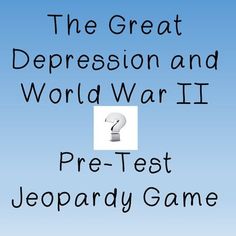 US History High School: Jeopardy Game, 1920's-1940's Recap -- Use this as a recap before a test to help students review key events and concepts from the Great Depression and World War II. This game should take students about 60 minutes to complete and the slides automatically black out what questions have already been answered! This is excellent for benchmark and test review History Games, Jeopardy Game, Class Activity, School Jobs, Vocational School, 11th Grade, What Questions, Trade School, History Teacher