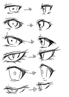 how to draw anime eyes step by step