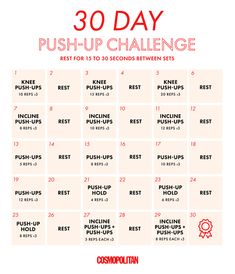 the 30 day push up challenge is shown