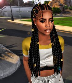 Sims 4 Cas Mods Hair, Black Hairstyles Sims 4, South Hairstyles, Ice Decor, Black Sims, Die Sims 4