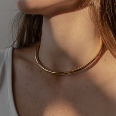 14k gold or rhodium plated 5mm hollow collar choker. Eternity Collar, Chain Necklace Outfit, Formal Ideas, Script Necklace, Latest Obsession, Pretty Jewelry Necklaces, Bracelets With Meaning, Slinky Dress, Collar Choker