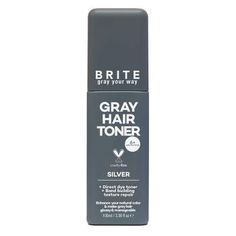 Brite Gray Hair Toner Color Touch Up System - 3.38 Fl Oz : Target Gray Hair Toner, Soften Gray Hair, Peptide Bond, Salt And Pepper Hair, Target Beauty, Hair Gloss, Hair Toner, Super Hair, Light Blonde