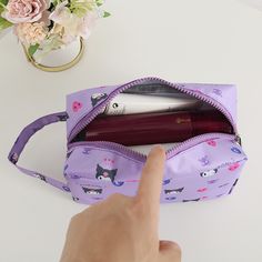 6 pcs/lot Sanrio Kuromi Melody Cinnamoroll Kitty Pencil Case Cute Pencil Box Stationery Pen Bag Large Pencil Case, Bag Cartoon, Kuromi Cinnamoroll, Handbag Outfit, Travel Toiletries, Toiletry Bag Travel, Travel Cosmetic Bags, Portable Travel, Sanrio Characters