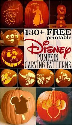 pumpkin carving patterns for disney pumpkins