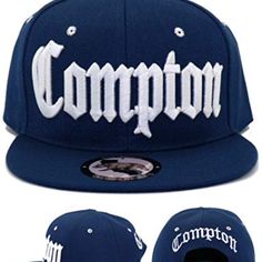 Brand New Acrylic Compton Wynn Headwear Old English Banner Snapback Hat. Compton Old English Banner On A Navy Blue Crown. Compton Repeated On Back. One Size Fits Most. Compton Hats Like These Normally Retail For $27 Plus Shipping, But You Can Take Advantage Of This One For Only $19 With Free Domestic Priority Mail Shipping!!! Hat Has All Letters Embroidered, Stitched On. Let's Go, Compton!!! Blue Hats With Letter Print For Streetwear, Blue Letter Print Hats For Streetwear, Blue Curved Brim Hip Hop Hat, Blue Letter Print Snapback Hat For Streetwear, Blue Flat Brim Hat With Letter Print, Blue Snapback Hat With Letter Print And Flat Brim, Blue Adjustable Snapback Hat Hip Hop Style, Blue Snapback Hip Hop Hat, Blue Snapback Hat Hip Hop Style