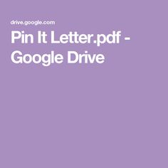 the pin it letter - google drive is displayed on a purple background with white letters