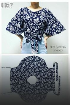 ++ Diy blouse pattern, Blouse drafting patterns, fashion blouse design sewing patterns.. डिजाइनर कपड़े, Projek Menjahit, Free Sewing Patterns, Summer Wraps, Diy Vetement, Diy Sewing Clothes, Clothes Sewing Patterns, Fashion Sewing Pattern