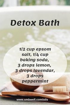 Bath Salts Recipe, Bath Detox, Bath Recipes, Detox Bath, Essential Oils Bath, Essential Oil Blends Recipes, Diffuser Blend, Young Living Oils