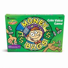 Learning Resources Money Bags Coin Value Game American Currency, Spinner Games, Die Games, Counting Money, Money Skills, Money Bags, Math Counting, Dinosaur Activities, Play Money