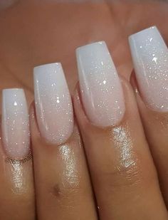 Stars Nails, Wedding Day Nails, Bridal Nails Designs, Bridesmaids Nails, Wedding Nail Art Design, Wedding Nails Design, Nail Art Wedding, Bride Nails, White Nail