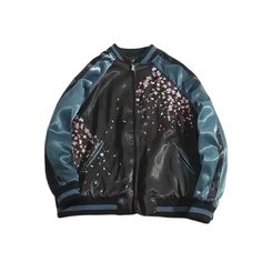 Satin Bomber Jacket Women Men Yokosuka Sukajan Crane Embroidery Coat Hiphop Boys Harajuku Clothing Harajuku Costume, Couples Style, Embroidery Coat, Waterproof Jacket Men, Embroidered Coat, Harajuku Outfits, Style Japonais, Jacket Parka, Spring Women