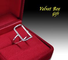 ❤️Open Square Silver Ring 925 Sterling Stackable Ring Simple Silver Ring Women Silver Ring Karma Silver Ring Gift Delicate Ring Art Deco Gift 🎁Elegant Gift box 🎁Free Shipping ❤️Detail: ✅Handmade ✅Plain Ring ✅Condition: New, ✅Material: .925 Sterling Silver ✅Dimension: 17x11 mm. Square, 1.2 mm thick ring ✅Silver Contain: 92.5% (925 Hallmark) ✅Origin: MCSILVER JEWELRY THAILAND (R089) 1 cm = 10 mm. 1 inch = 2.54 cm. 1 inch = 25.4 mm 💍MADE TO ORDER SILVER JEWELRY ❓If you have any additional questi Ring Simple Silver, Simple Silver Ring, Plain Ring, Silver Ring For Women, Plain Rings, Thick Ring, Silver Rings Simple, Ring Simple, Stackable Ring