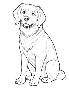 a black and white drawing of a dog