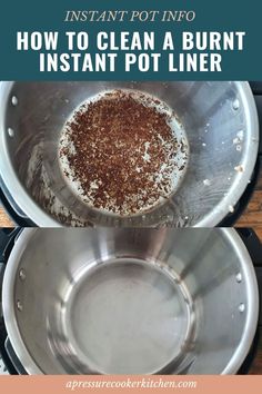 how to clean a burnt instant pot liner