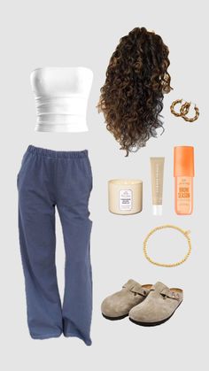 Outfit Ideas Sweatpants, Wide Leg Sweatpants Outfit, Cozy Sweatpants Outfits, Cool Sweatpants, Sweatpants Outfit Ideas, Sweatpants Outfits, Cozy Sweatpants, Cute Outfits With Jeans, Baggy Sweatpants