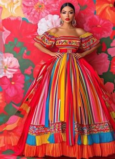 Mexican Dress Up, Mexican Theme Dresses, Rich Tips, Mexican Fancy Dress, Jalisco Dress, Folklorico Dresses, Outfit Mexicano, Mexico Sketch, Ways To Become Rich