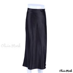 Olivia Mark - High-Waisted Satin Midi Skirt - Slim Fit, Casual Elegance with a Flattering Silhouette Satin Midi Skirt, Casual Elegance, Olivia Mark, Midi Skirt, Casual Outfits, Slim Fit, High Waisted, Satin, Skirt