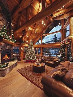 Chalet Christmas Decor, Chalet Christmas, Christmas Decoration Ideas, Luxury Christmas, Elegant Table Settings, Log Cabin Homes