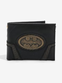 DC Comics Batman Metal Logo Bi-Fold Wallet - BoxLunch Exclusive, Batman Metal, Batman Gifts, Metal Bat, Utility Belt, Health System, Fold Wallet, Metal Logo, Kids Nutrition, Metallic Logo